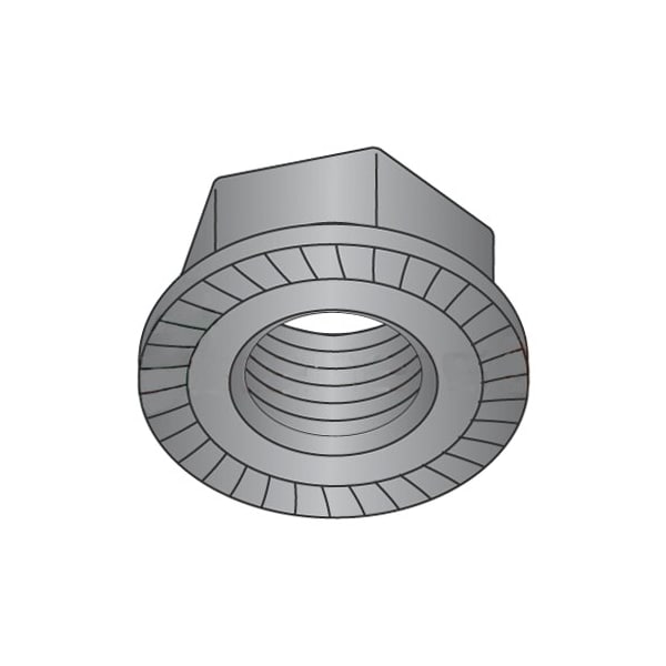 Newport Fasteners Serrated Lock Nut, 1/2"-13, Steel, Black Oxide, 250 PK 692739 - main